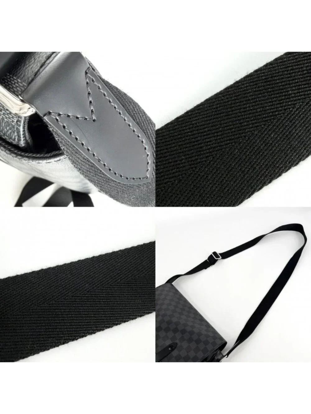 Louis Vuitton Messenger Bag Christopher Crossbody Damier Graphite Canvas Black